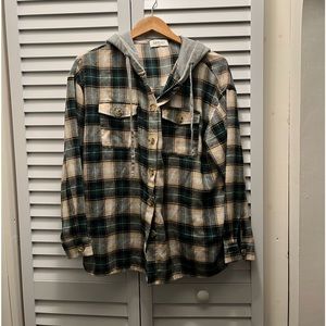 The POST hooded plaid shirt